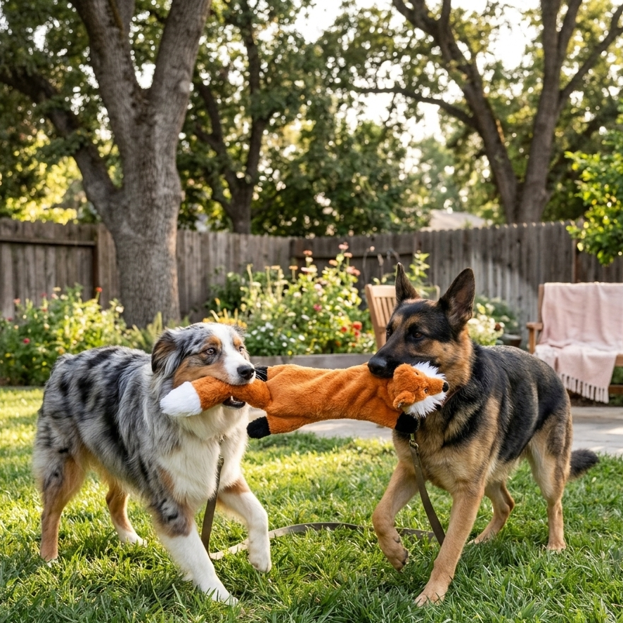 Squeaky Plush Dog Toy – Crinkle No Stuffing Interactive Toy for Dogs