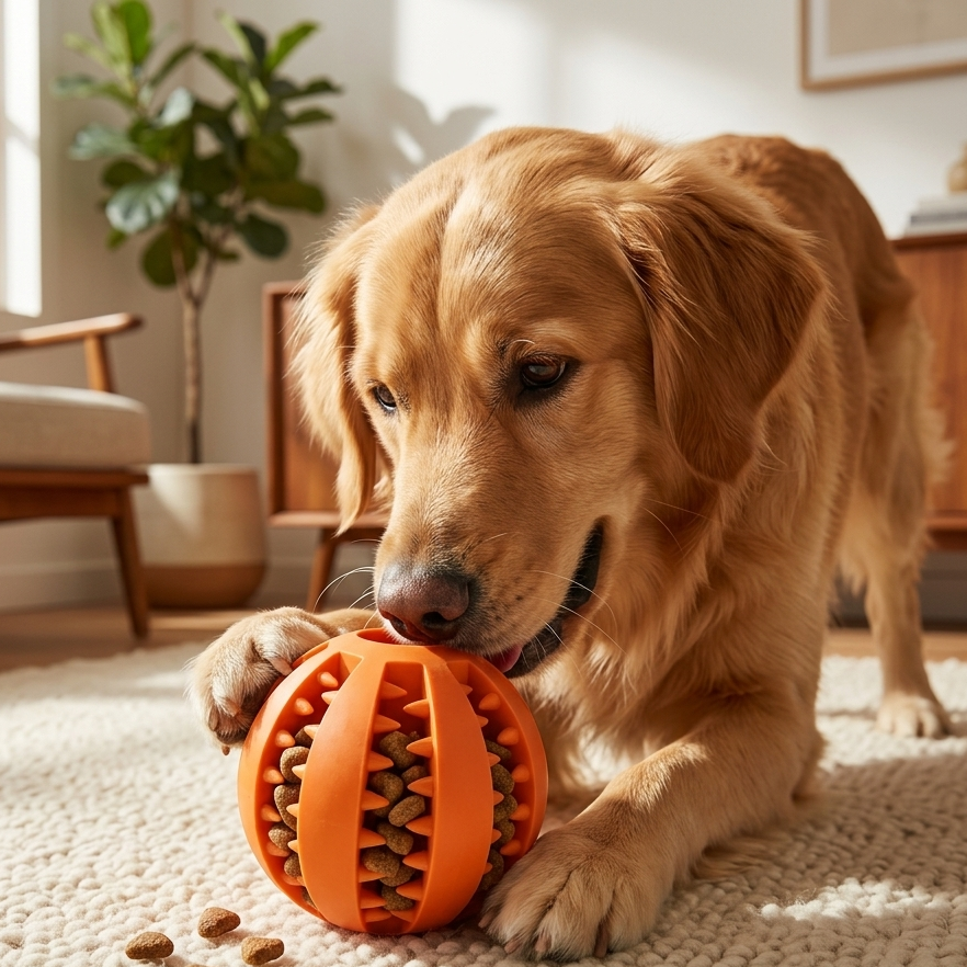 Treat Dispensing Dog Toy Ball – Interactive Puzzle Feeder for Dogs