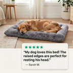 Plush Orthopedic Dog Bed – Soft Fluffy Calming Non Slip Mat for Dogs