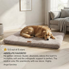 Large Calming Orthopedic Faux Fur Dog Bed – Soft Plush Washable Bed for Dogs & Cats