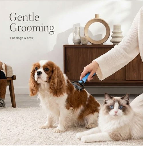 Professional Pet Deshedding Brush – Dual-Sided