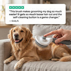 Self Cleaning Dog Brush – Deshedding Tool for Dogs & Cats Hair Removal