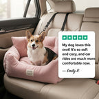 Dog Car Seat Bed, Portable Pet Booster Seat for Small Dogs & Cats Ride
