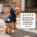 Dog Hoodie Sweater With Hood and Pocket - Soft Pet Clothes for Small Dogs