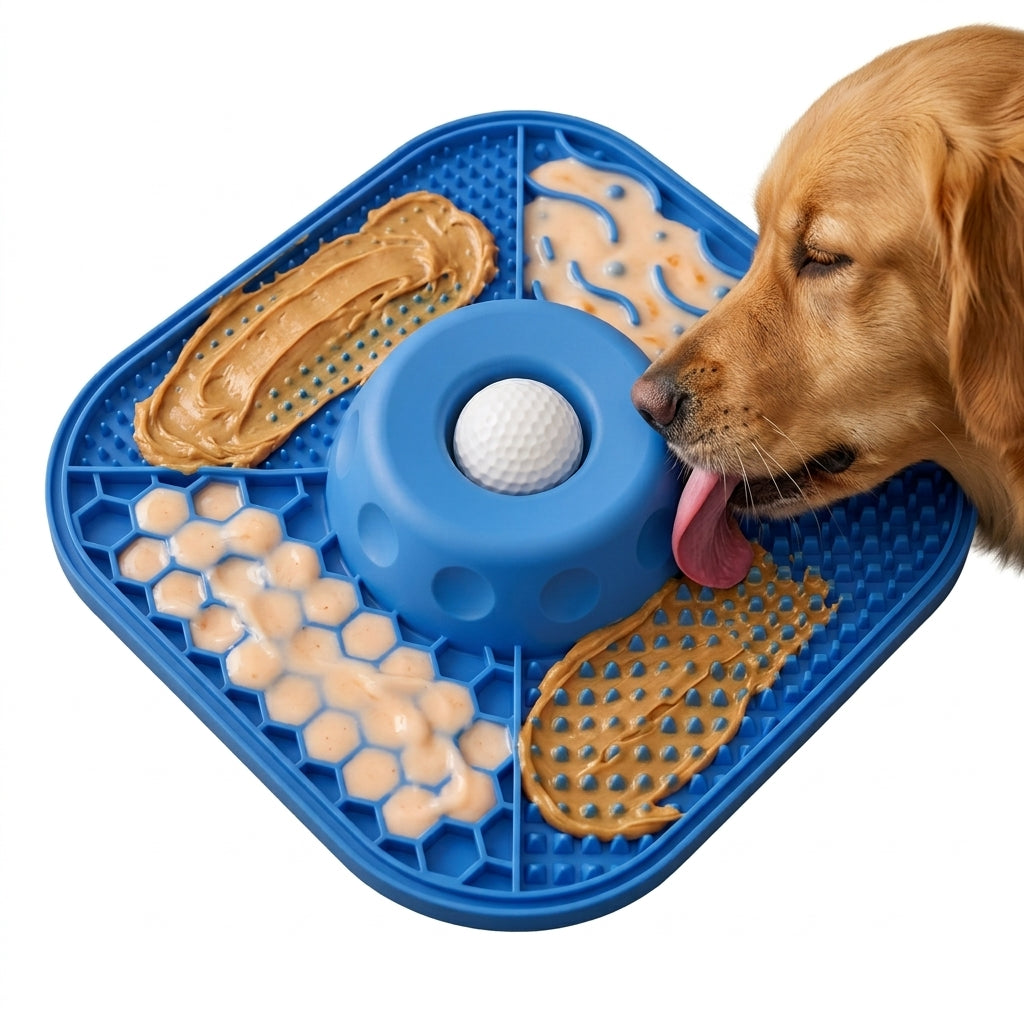 Slow Feeder Dog Bowl & Lick Mat - Anti Slip Interactive Feeding Bowl
