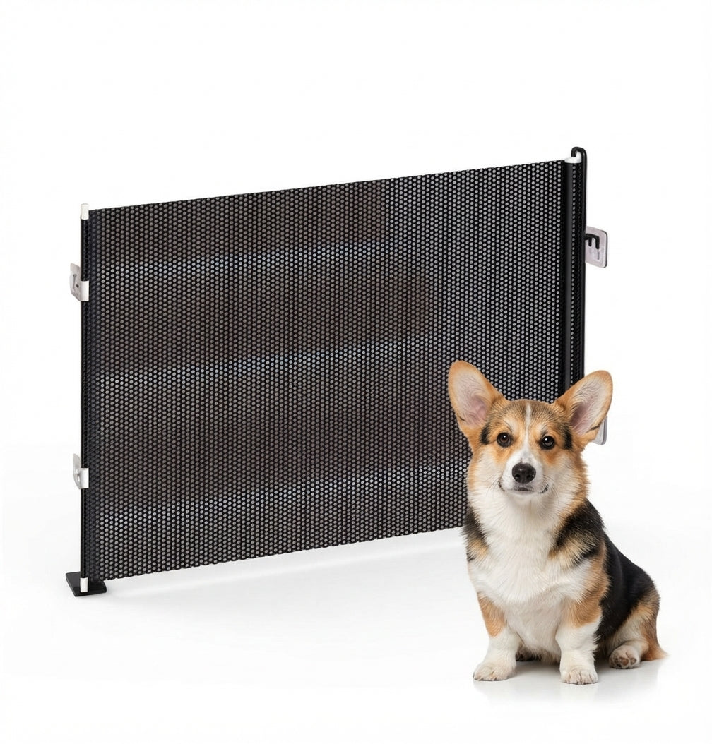 Retractable Pet Safety Gate - Indoor Dog & Cat Stair Barrier