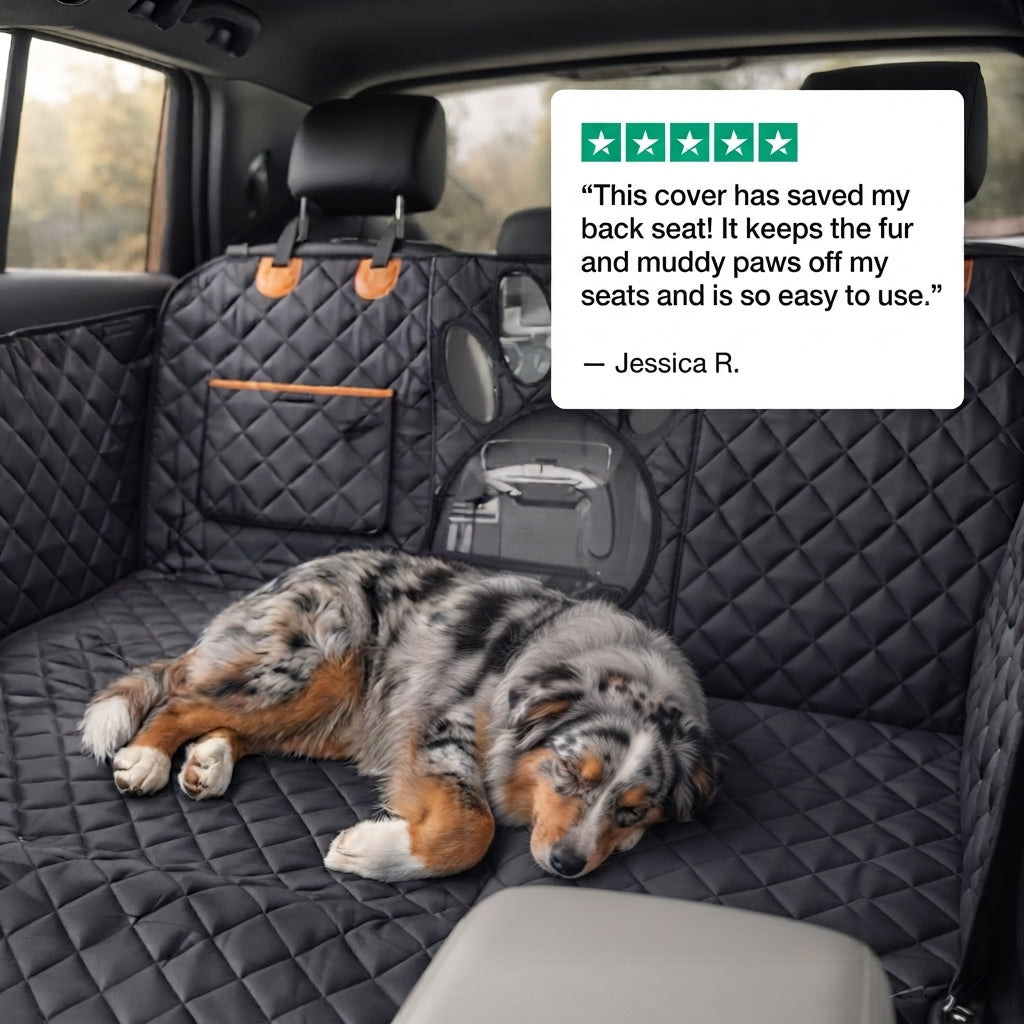 Waterproof Dog Car Seat Cover -Non Slip Quilted Pet Travel Hammock