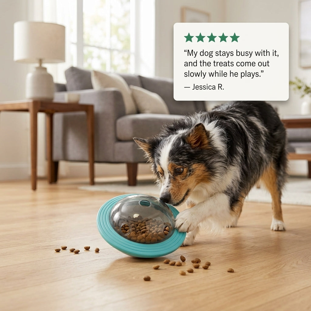 Interactive Dog Treat Dispenser Toy,Slow Feeder Puzzle Feeder for Dogs