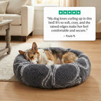 Calming Donut Dog Bed – Plush Faux Fur Cozy Bed for Dogs & Cats
