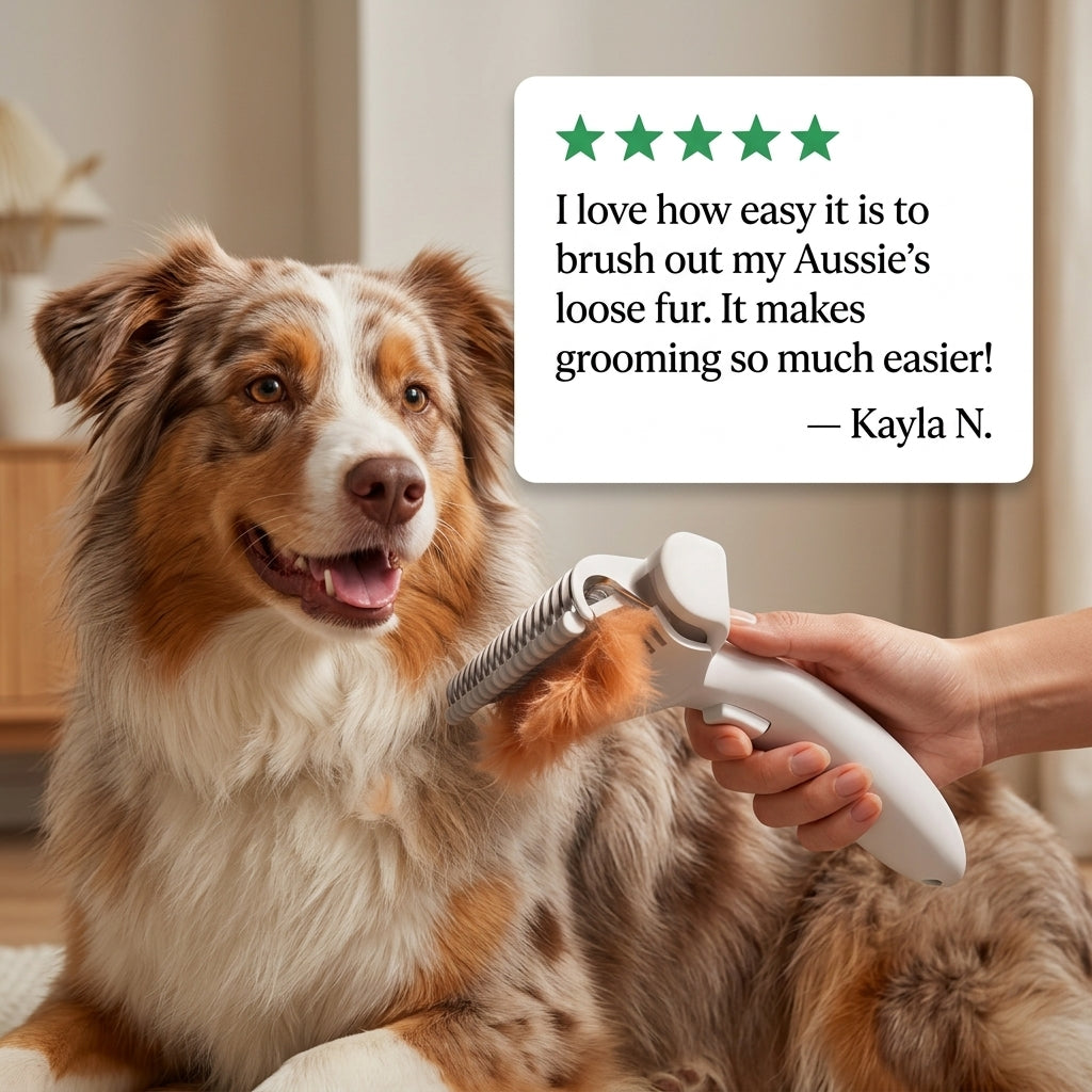 Stainless Steel Dog Hair Removal Brush - Pet Grooming & Dematting Comb