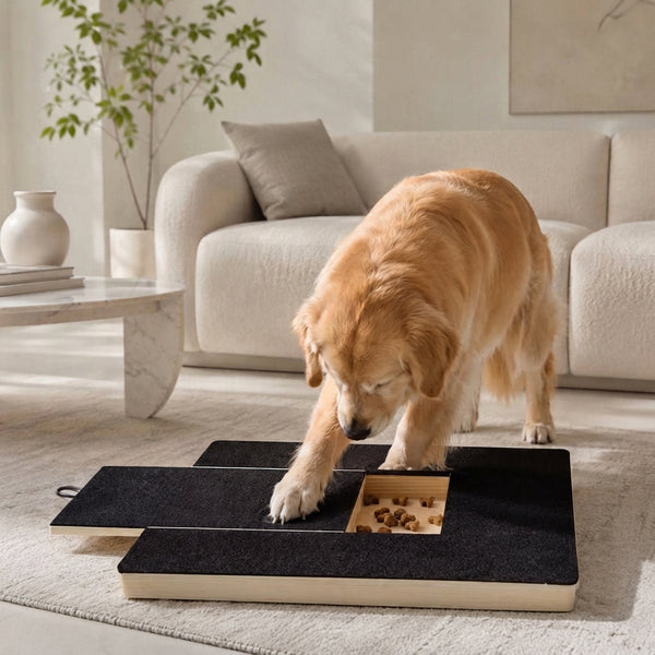 Pet Nail Scratch Board w/ Treat Drawer-Mental Enrichment Grooming Tool