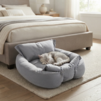 3-in-1 Convertible Plush Pet Bed – Foldable Sofa for Dogs & Cats