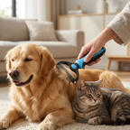 Dog & Cat Deshedding Brush – Dual-Sided Undercoat Rake for Loose Hair