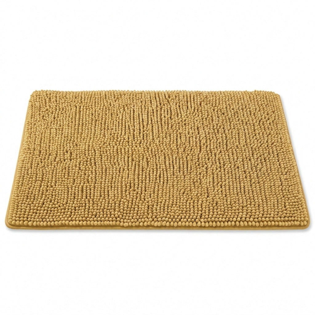 Dog Door Mat - Washable Absorbent Microfiber Mat for Muddy Paws, Grey
